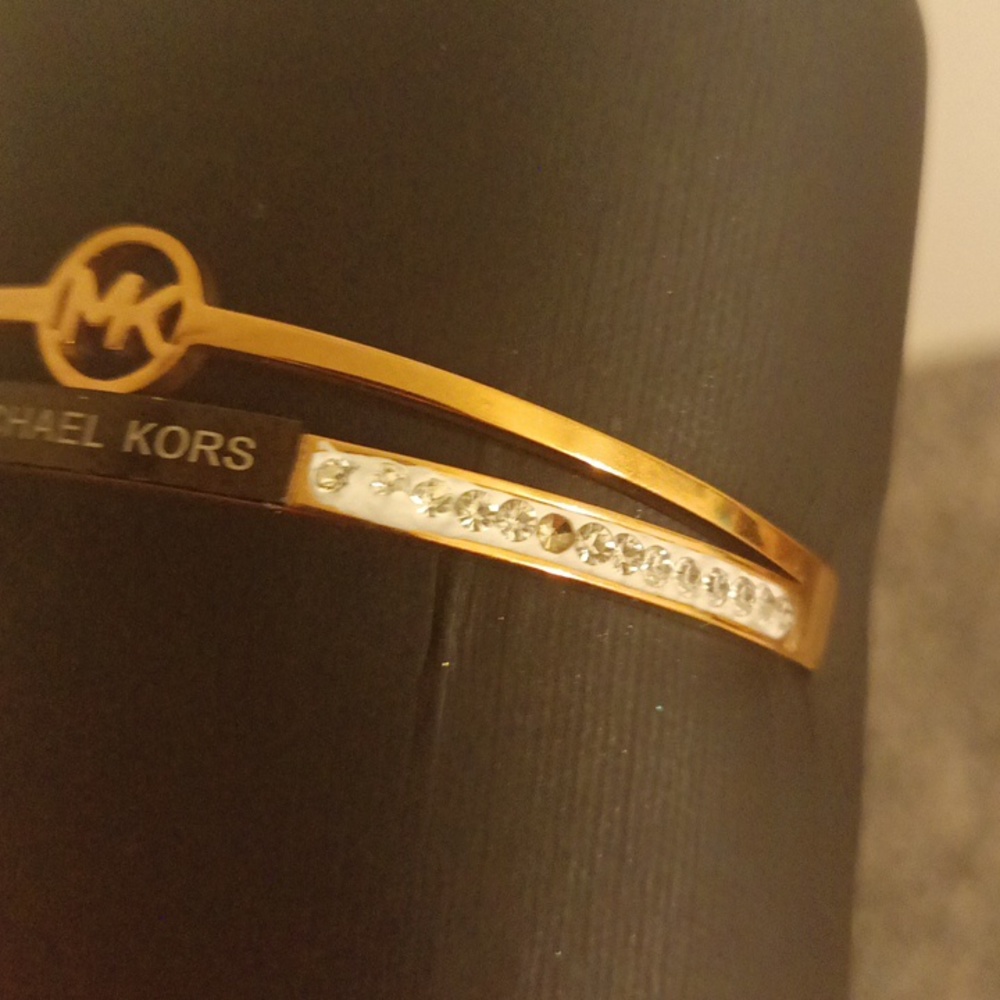 Michael Kors Rose gold tone and crystal rhinestone snap side women's bra… - Picture 5 of 7